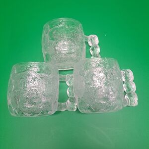 Collectible Flintstone Movie  Glass Mugs - Set of 3 Mcdonald's